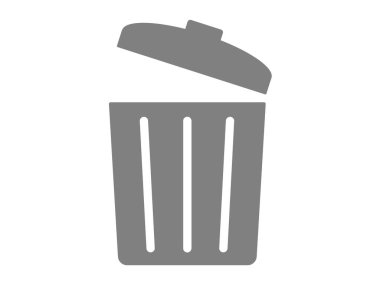 Bu bir çöp tenekesi silueti simgesi çizimi.