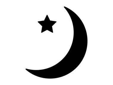 Bu bir hilal ve yıldız silueti ikonu..
