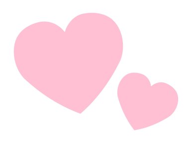 İki pembe kalbin bir simgesi..