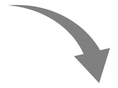 Bu aşağı doğru işaret eden bir okun çizimi (aşağı işaret)).