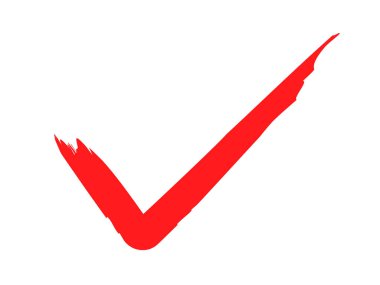 This is an illustration of a red pen check mark