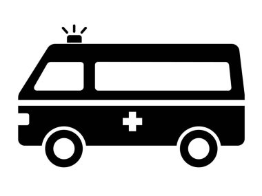 Bu bir ambulans silueti simgesi..