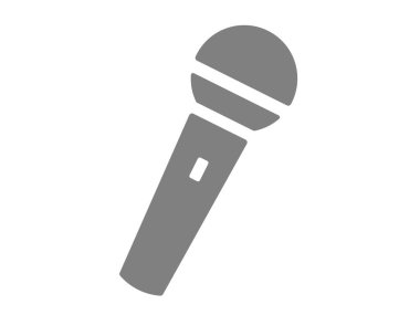 Bu bir mikrofon siluet simgesi çizimi.