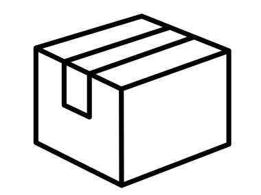 Bu bir karton simge çizimi (bagaj işareti).