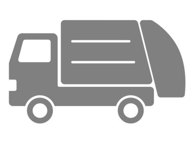 Bu bir çöp kamyonu silueti simgesi..