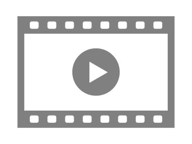 Bir video dosya simgesinin çizimi.