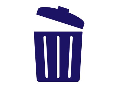 Çöp kutusu simgesinin bir illüstrasyonu (İşareti sil).