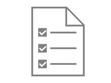 Bir kontrol listesi simgesinin çizimi (işaret)).