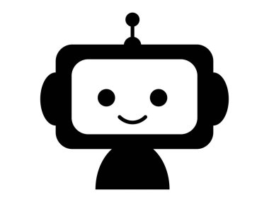 Bir yapay zeka robot simgesi çizimi.