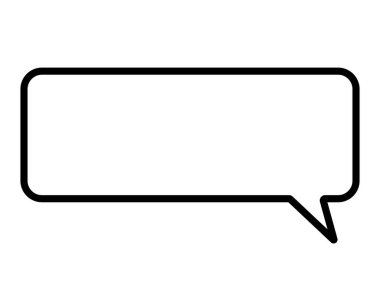 Bu bir konuşma baloncuğu işaretinin bir gösterimidir (basit).