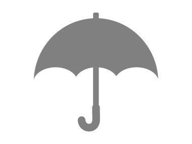 Bir şemsiye siluet simgesi çizimi (yağmur sembolü)