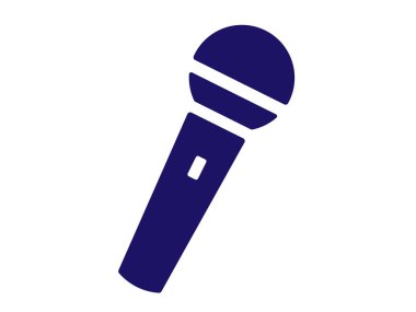 Bu bir mikrofon simgesi çizimi (siluet).