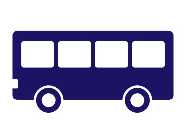 Bu bir otobüs siluetinin çizimi (simge)).