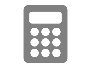 Bu bir hesap makinesi simgesidir (hesap makinesinin silueti).