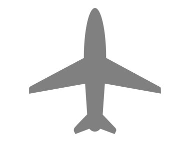 Bu bir uçak simgesi (uçak silueti).).