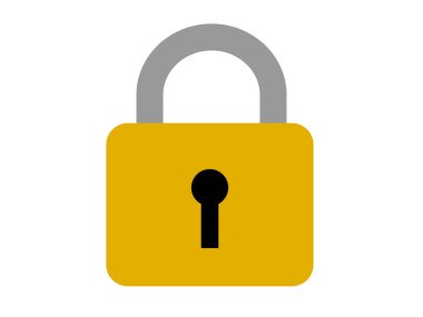 Bu bir asma kilit simgesi çizimi (kilitli tuş işareti).