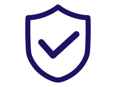 Bir güvenlik simgesinin çizimi (kalkan ve kontrol).