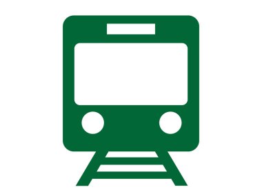 Bu bir tren simgesi (demiryolu silueti).).