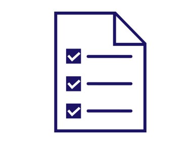 Bir kontrol listesi simgesinin çizimi.