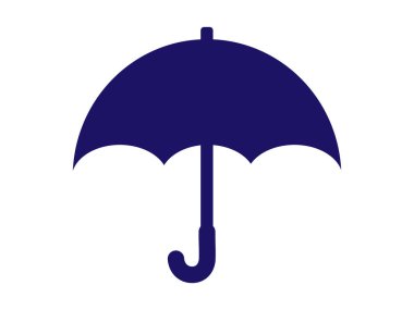 Bir şemsiye simgesinin resmedilmesi (yağmur izi).