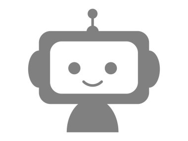 Bir yapay zeka robot simgesi çizimi.