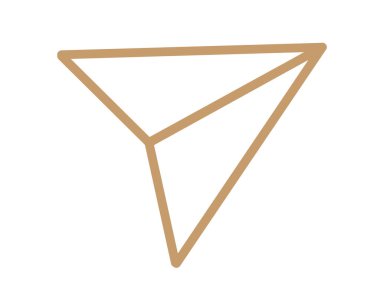 Bu bir kağıt uçak simgesinin çizimi (işaret gönder).