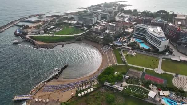 Summer Hotels Beach Aerial View — Stok Video