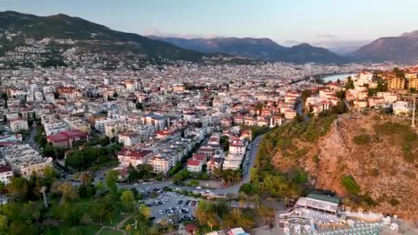 Kilátás Városra Alanya Törökország — Stock videók