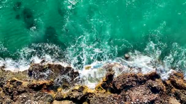 Textura Playa Rocosa — Vídeos de Stock