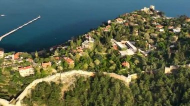 Alanya Castle Alanya Kalesi Aerial View of Mountain and City Turkey