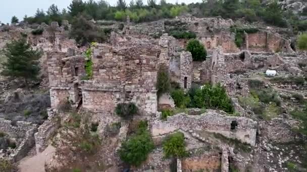 Barrio Antiguo Ciudad Turquía Alanya — Vídeos de Stock