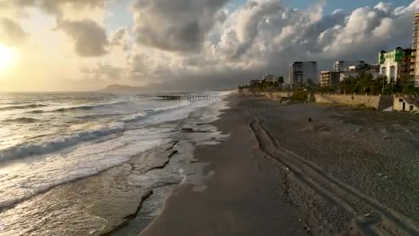 Cloudy Sunset Sea — Vídeo de stock