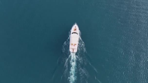 一对夫妇乘游艇 — 图库视频影像