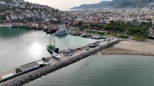 Deniz Feneri Liman — Stok video