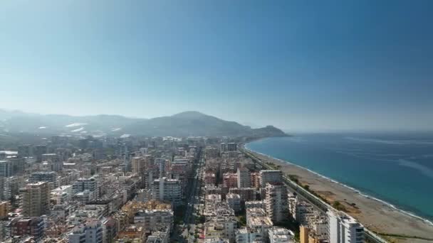 Vista Ciudad Alanya Turquía — Vídeos de Stock