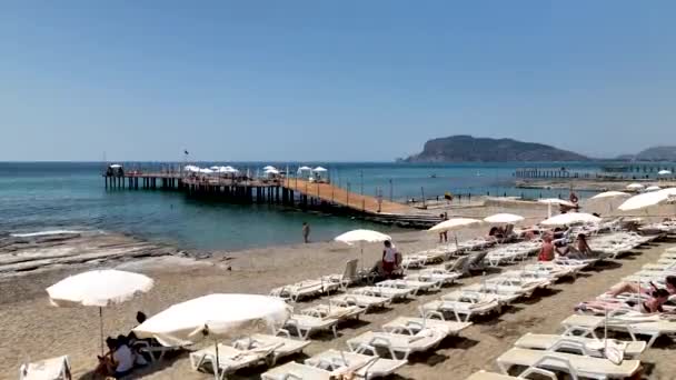 Beach Bar Alanaya Turchia — Video Stock