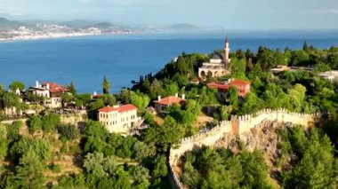 Alanya Castle Alanya Kalesi Aerial View of Mountain and City Turkey
