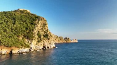 Alanya Castle Alanya Kalesi Aerial View of Mountain and City Turkey