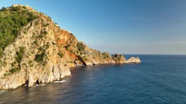 Alanya Castle Alanya Kalesi Aerial View of Mountain and City Turkey