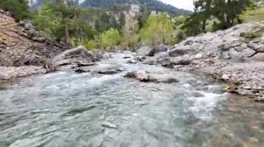 Bir dağ nehrinin dokusu Türkiye Alanya