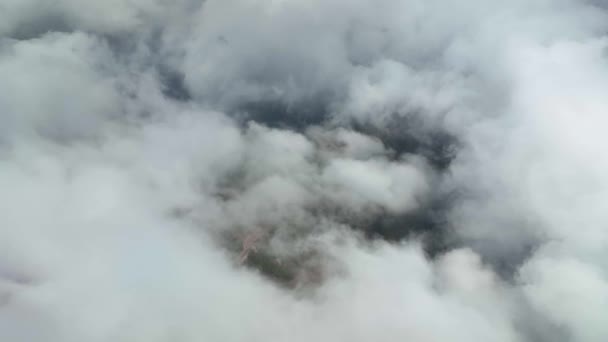 Texture Des Nuages Montagne Vue Aérienne — Video