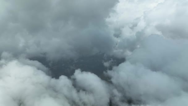 山の中の雲の質感空撮4 — ストック動画