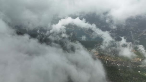 Wolkenstruktur Den Bergen Luftaufnahme — Stockvideo