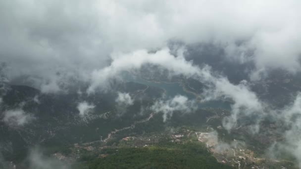Wolkenstruktur Den Bergen Luftaufnahme — Stockvideo