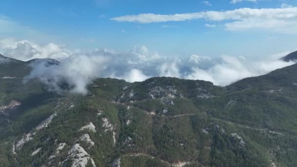 山の中の曇りの風景 — ストック動画