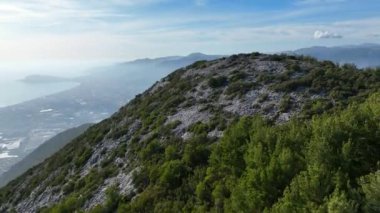 Bir adam kumsal mavisi deniz dokusunda koşar.