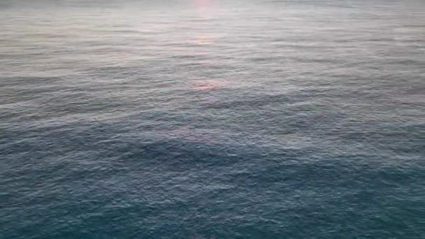 Sea Filmed Drone Sunset — Vídeos de Stock