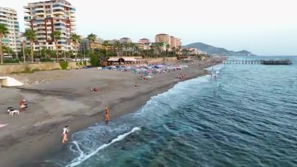 Piękna Plaża Nad Morzem Śródziemnym — Wideo stockowe