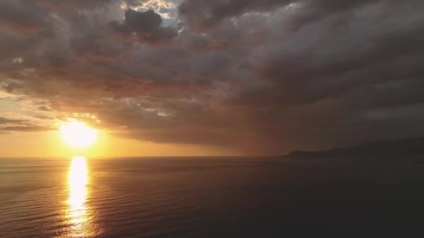 Turkey Alanya Beautiful Juicy Sunset Sea — Stock Video