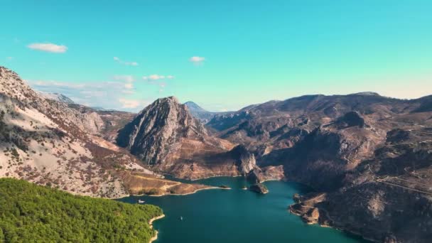 Zöld Kanyon Tájképe Légitekintés Csodálatos Természet Törökország Manavgat — Stock videók